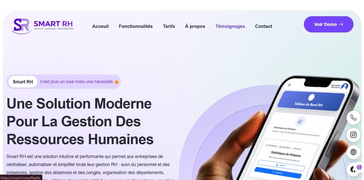 Projet Smart RH - Solution RH et paie au Maroc