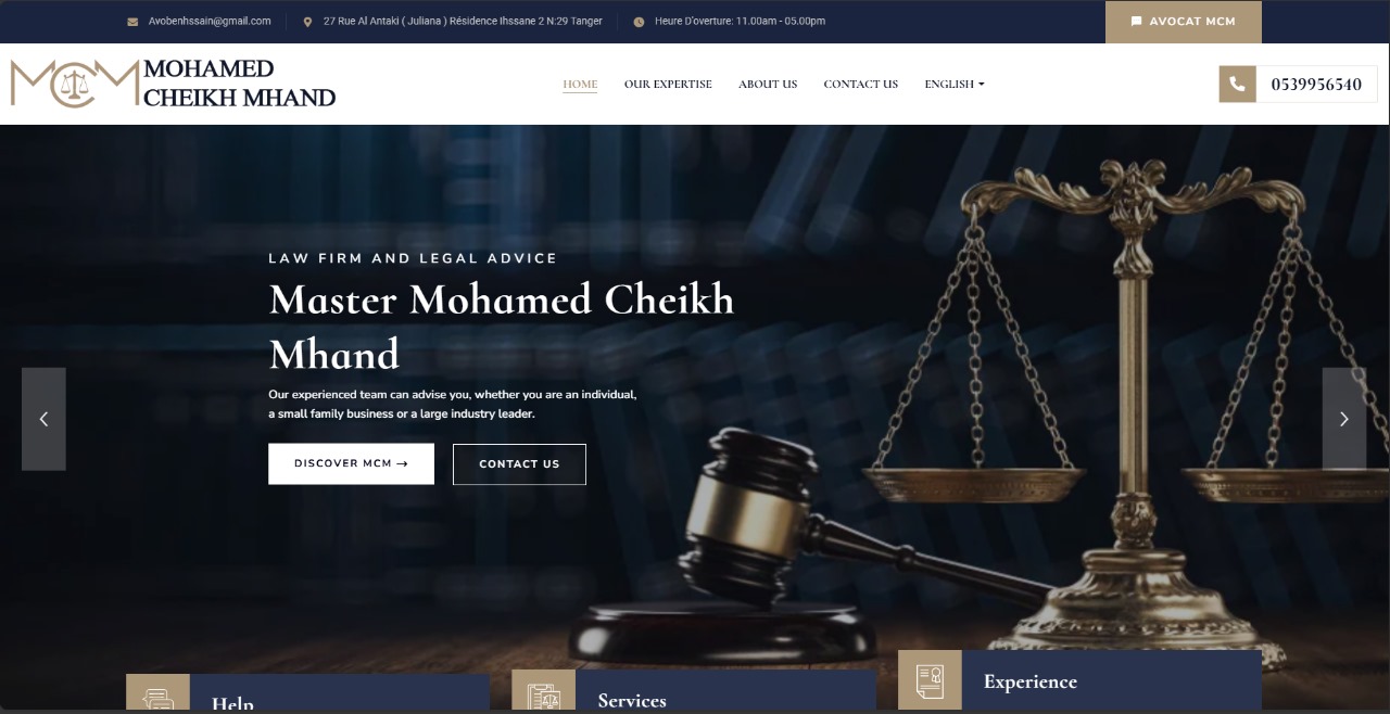 Projet Avocat MCM - Cabinet d'avocats multilingue